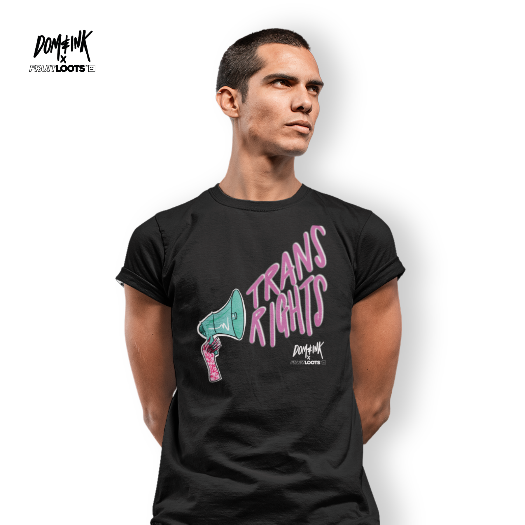 DOM&INK X FRUITLOOTS 'TRANS RIGHTS' TEE