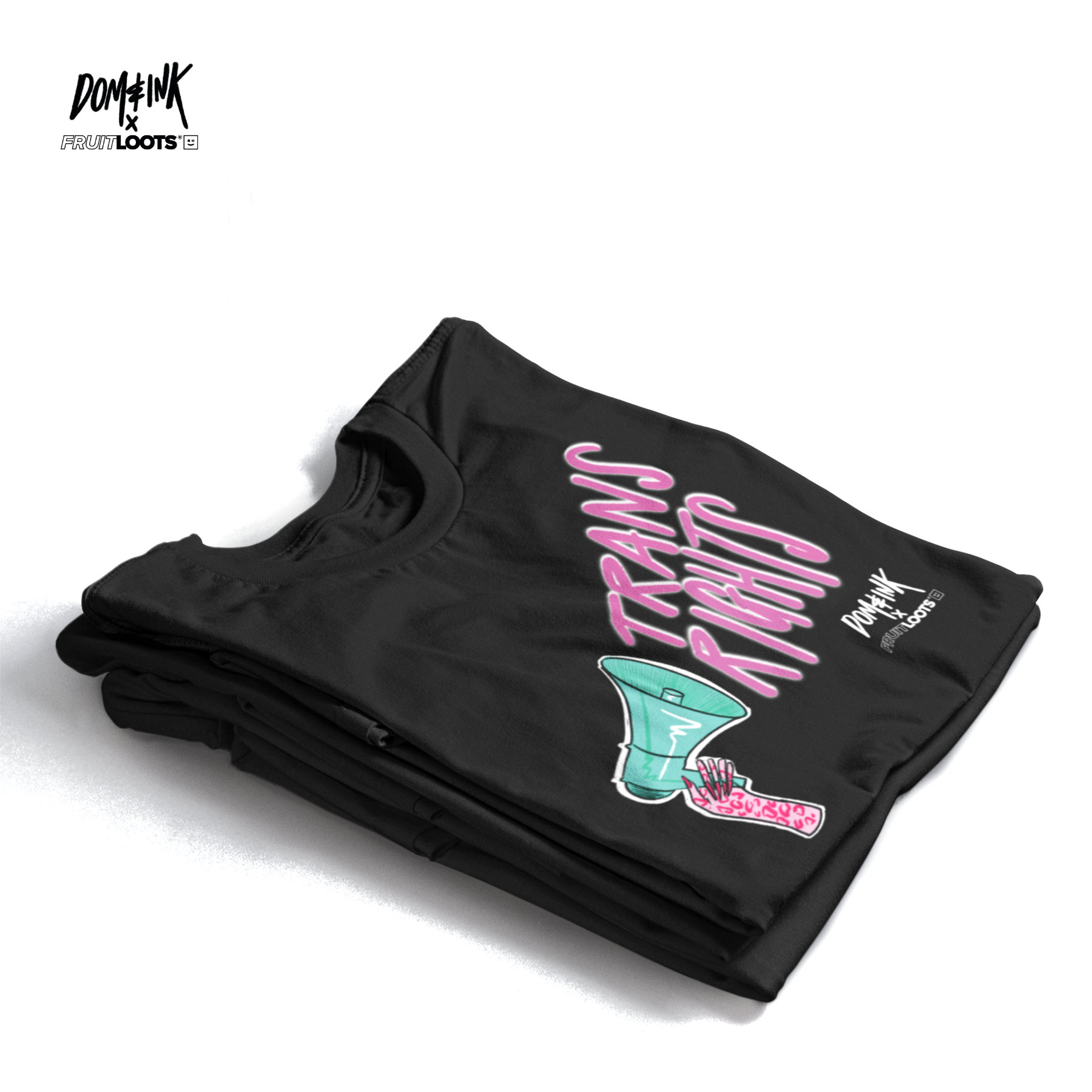 DOM&INK X FRUITLOOTS 'TRANS RIGHTS' TEE