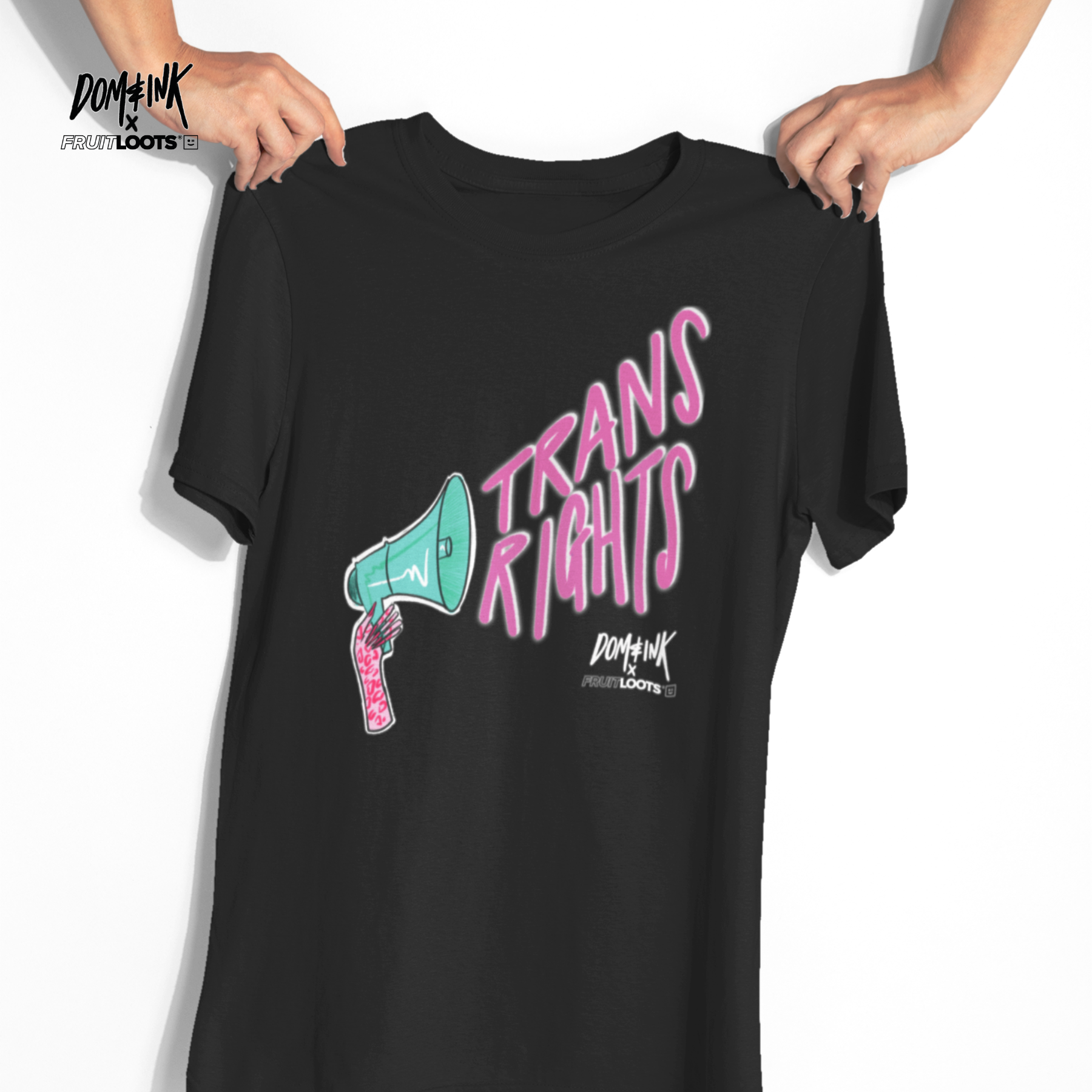 DOM&INK X FRUITLOOTS 'TRANS RIGHTS' TEE