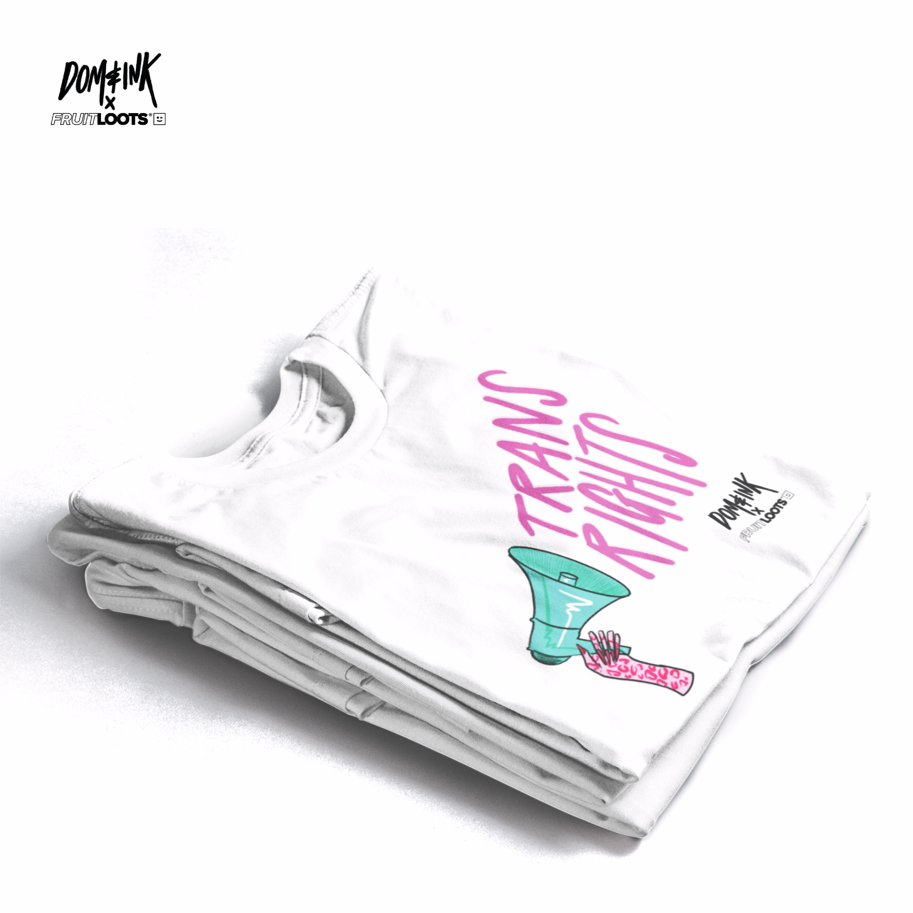 DOM&INK X FRUITLOOTS 'TRANS RIGHTS' TEE