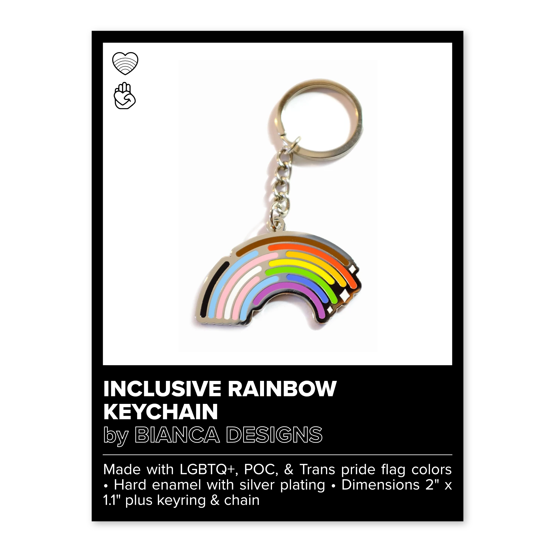 INCLUSIVE RAINBOW KEYCHAIN