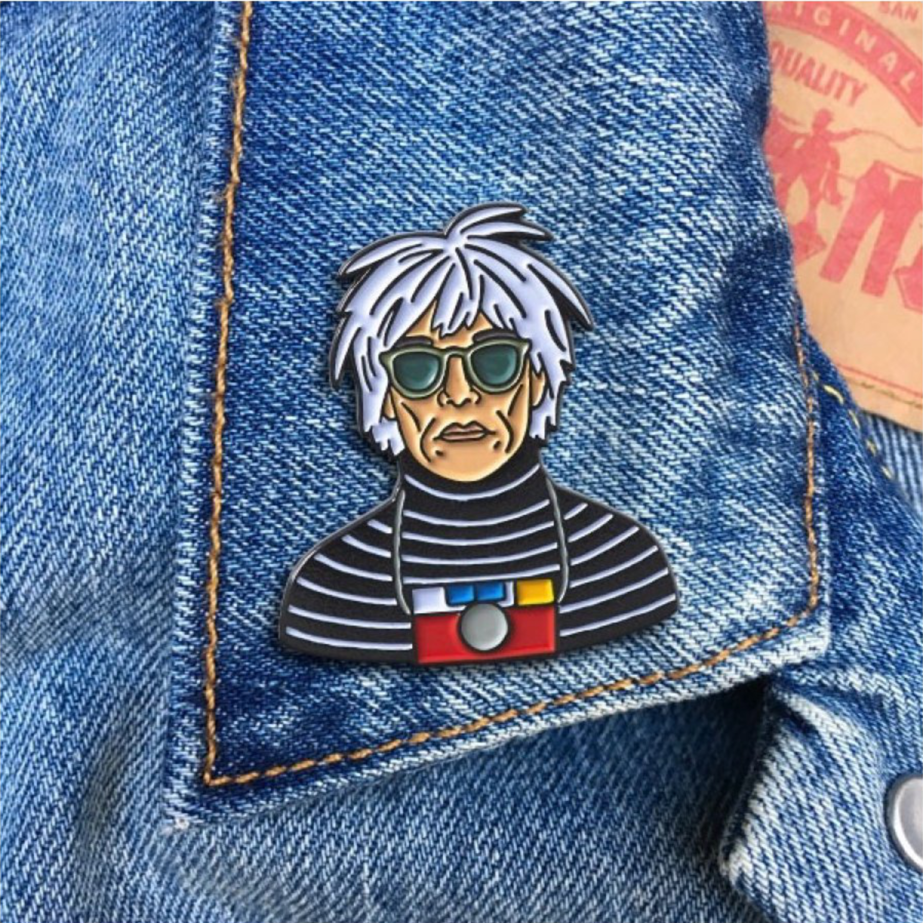 ANDY WARHOL ENAMEL PIN