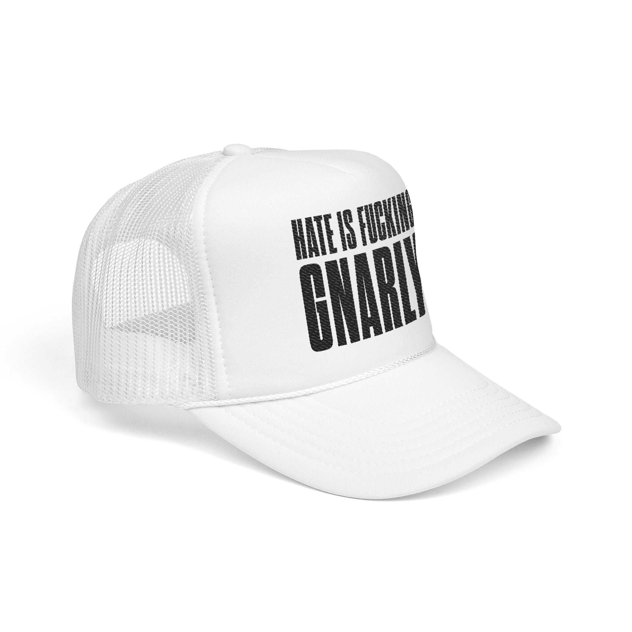 HATE IS FUCKING GNARLY TRUCKER HAT (WHITE)