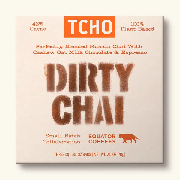 Dirty Chai  Chocolate Bar packaging