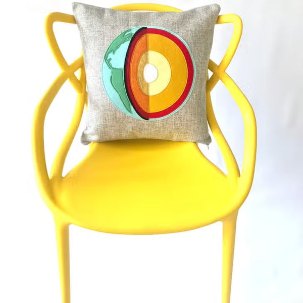 EARTH CROSS SECTION PILLOW by DIRTSA STUDIO
