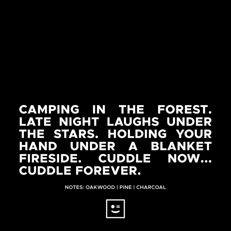 Camping in the Forest, late-night laughs, stars, and holding your hand under a blanket fireside. Cuddle now, cuddle forever. A FRUITLOOTS EXCLUSIVE.      Notes: Oakwood, Pine, Charcoal   Smells Like: Campfires, Clear Summer Nights in Yosemite, Freshly cut Pine  Size: 11 oz   Soy Wax blend. Hand poured in West Hollywood, California 