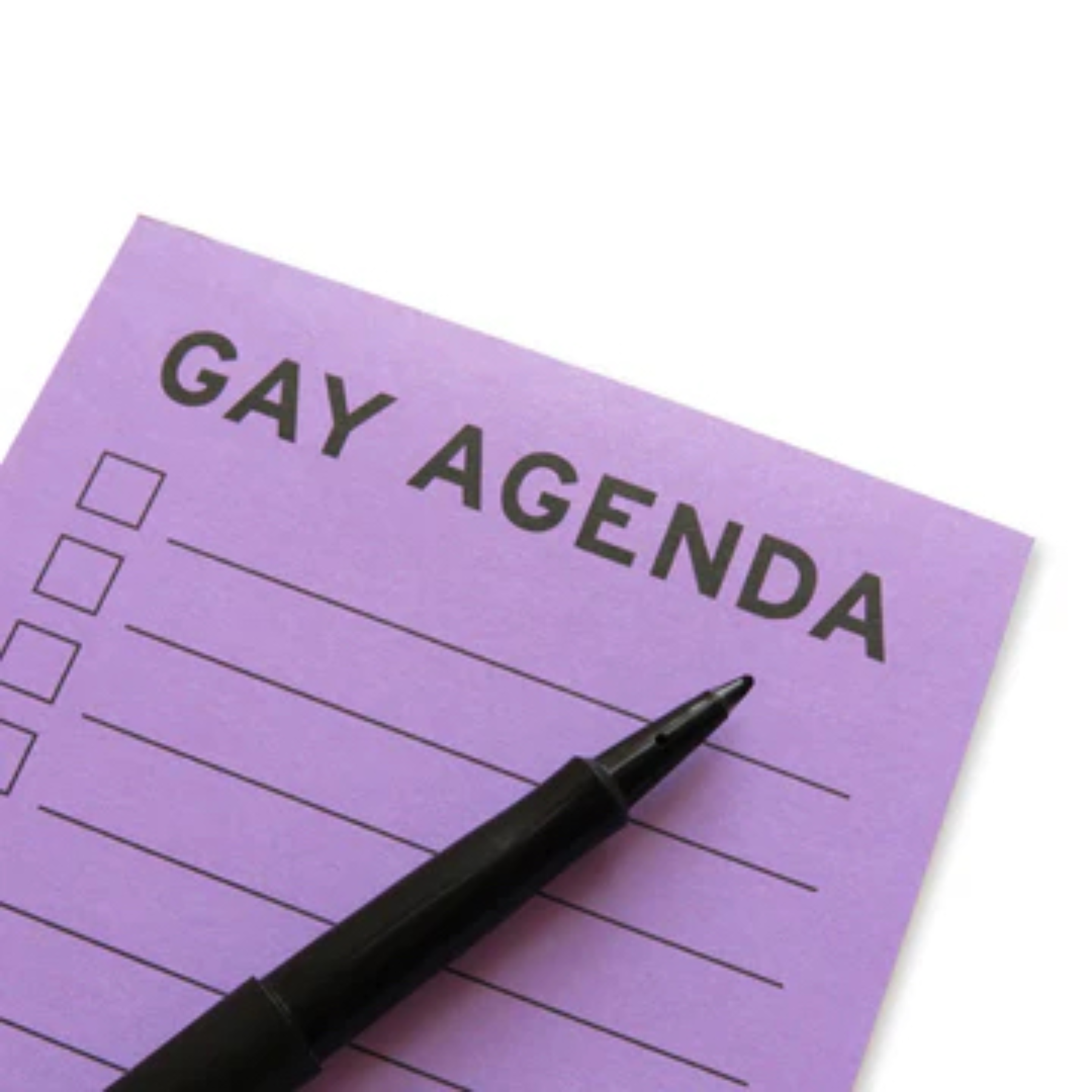 GAY AGENDA LIST PAD by WORD FOR WORD