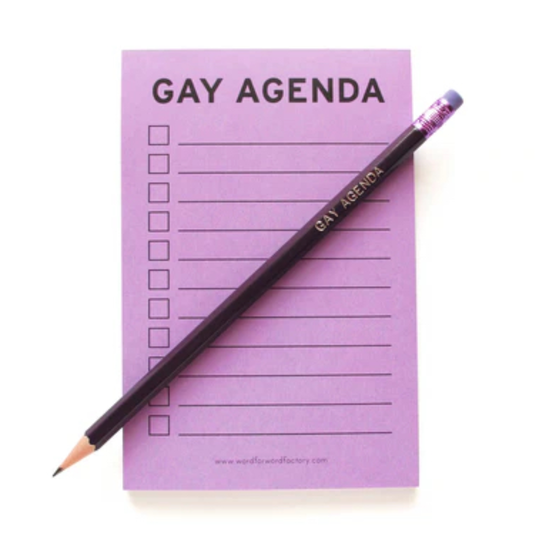 GAY AGENDA PENCIL SET by WORD FOR WORD