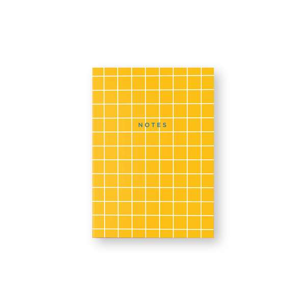 YELLOW GRID SOFTCOVER NOTEBOOK