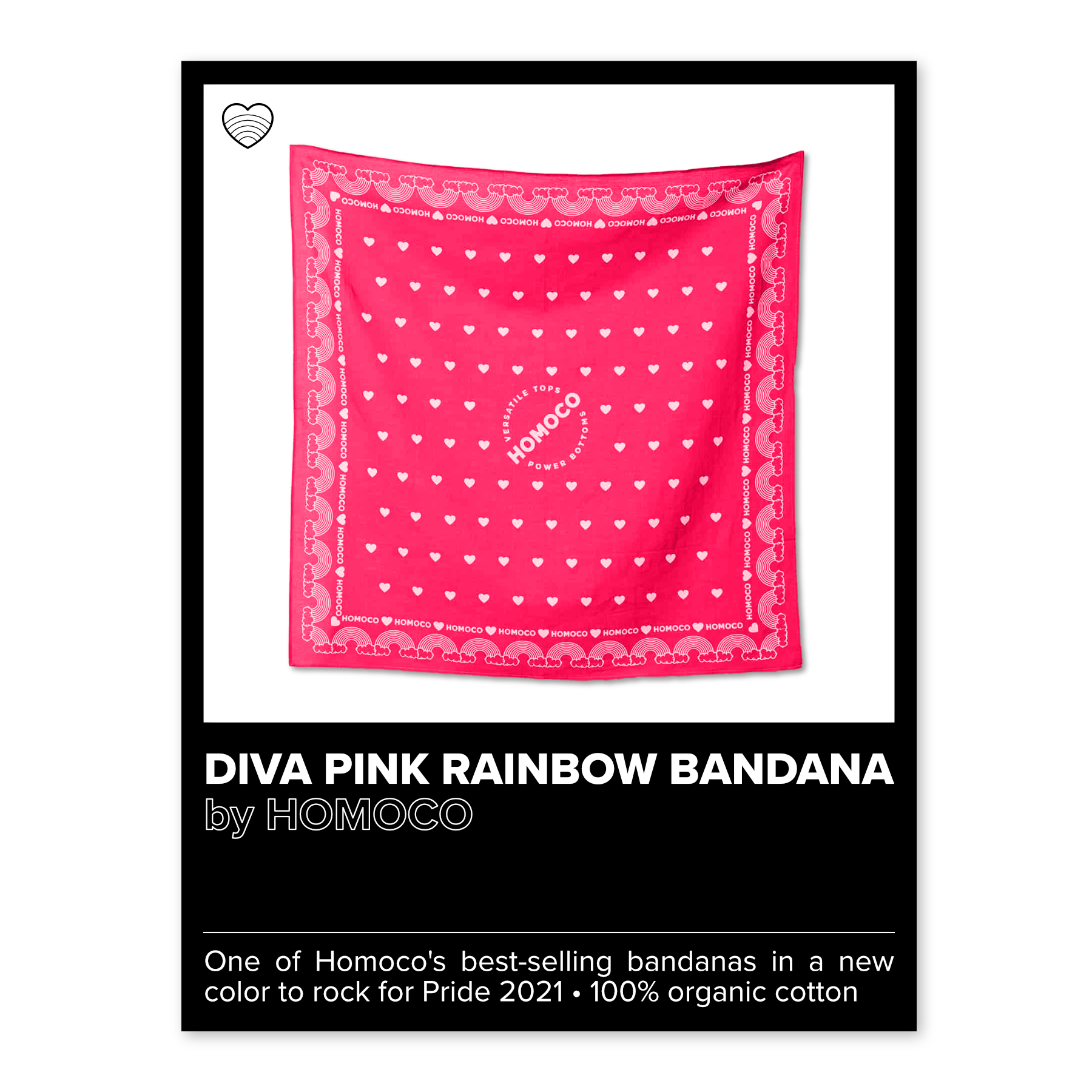 DIVA PINK RAINBOW BANDANA